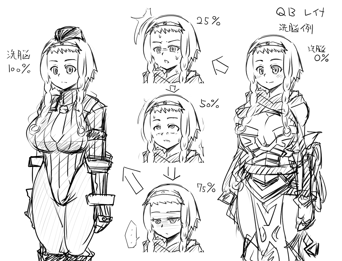 ベガ親衛隊SRPGを考える
こんな感じでベガ様が異世界転生しながら洗脳していくゲームを作る予定…!
QBは描いてて面白そうなので確定でいくか 