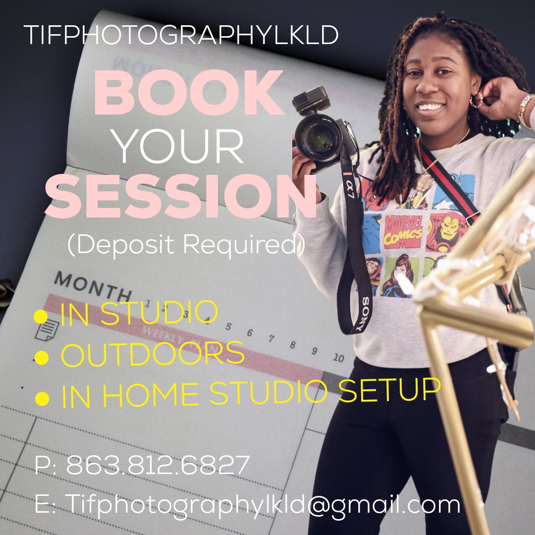 Need a photographer book your session today facebook.com/Tifphotography… #Tifphotographylkld #Femalephotographer