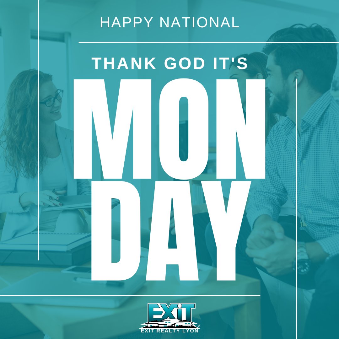 Happy National Thank God its Monday! 

Wishing Everyone a Happy 2023

#crushit #2023goals #getstarted #joinexit #exitagents #motivation #goals #realtor #southernrealtor #alabamarealestate #2023homesales #realestatebrokerage #southernalabamarealestate #gulfcoastrealestate