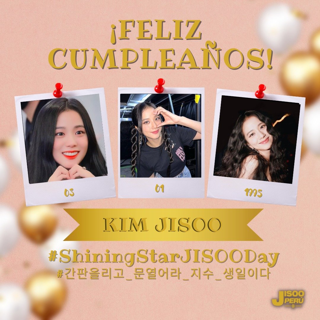 JisooPeruBP's tweet photo. 📢 Sooyas y Blinks, hagamos sentir nuestro amor por JISOO, den RT y comenten usando el Tag, cuántas veces sea necesario.💪

HAPPY BIRTHDAY JISOO
#ShiningStarJISOODay 
#간판올리고_문열어라_지수_생일이다 https://t.co/D6yREAJUhR