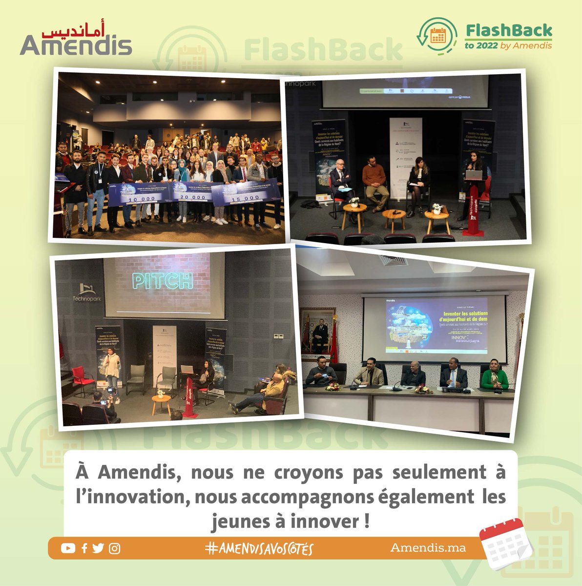 AmendisOfficiel's tweet photo. #FlashBack2022
Amendis a lancé en 2022 la 2ème édition d'#InnovResourcers #HackathonByAmendis qui encourage les jeunes à innover et oser l'entrepreneuriat
➡Une autre façon pour participer à l'accompagnement du développement de la Région et répondre aux enjeux de la ville durable https://t.co/CtALYjOYUJ