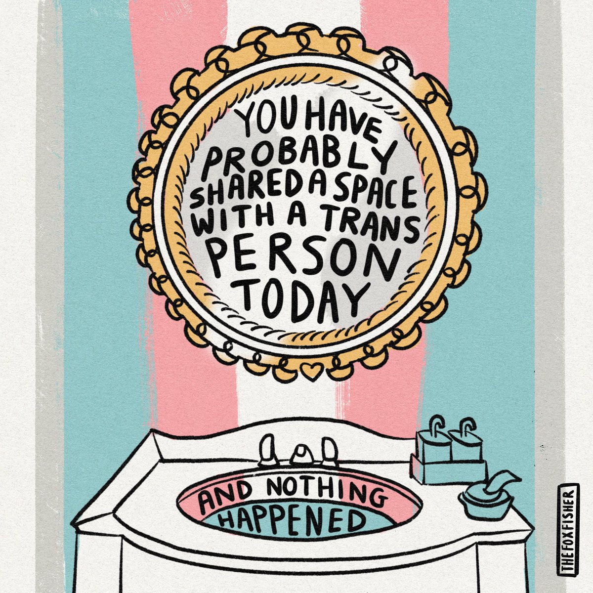 Dear Cis people who are not yet trans allies: Trans rights do not affect your own rights. Trans people have been using gendered space like public toilets and gym changing rooms for decades without issues. 🏳️‍⚧️🌟#TransRightsAreHumanRights