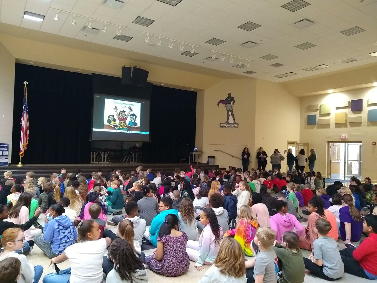 shawjennifer's tweet photo. I had a wonderful visit with Sycamore Creek Elementary in Pickerington last month! It was such a fun day, such a great staff! And one kid at the end ran up and hugged me and said, "I tried dumplings. I didn't like them, but I like you!" which I found hysterical. Thanks again! https://t.co/9S9OiDsg0s