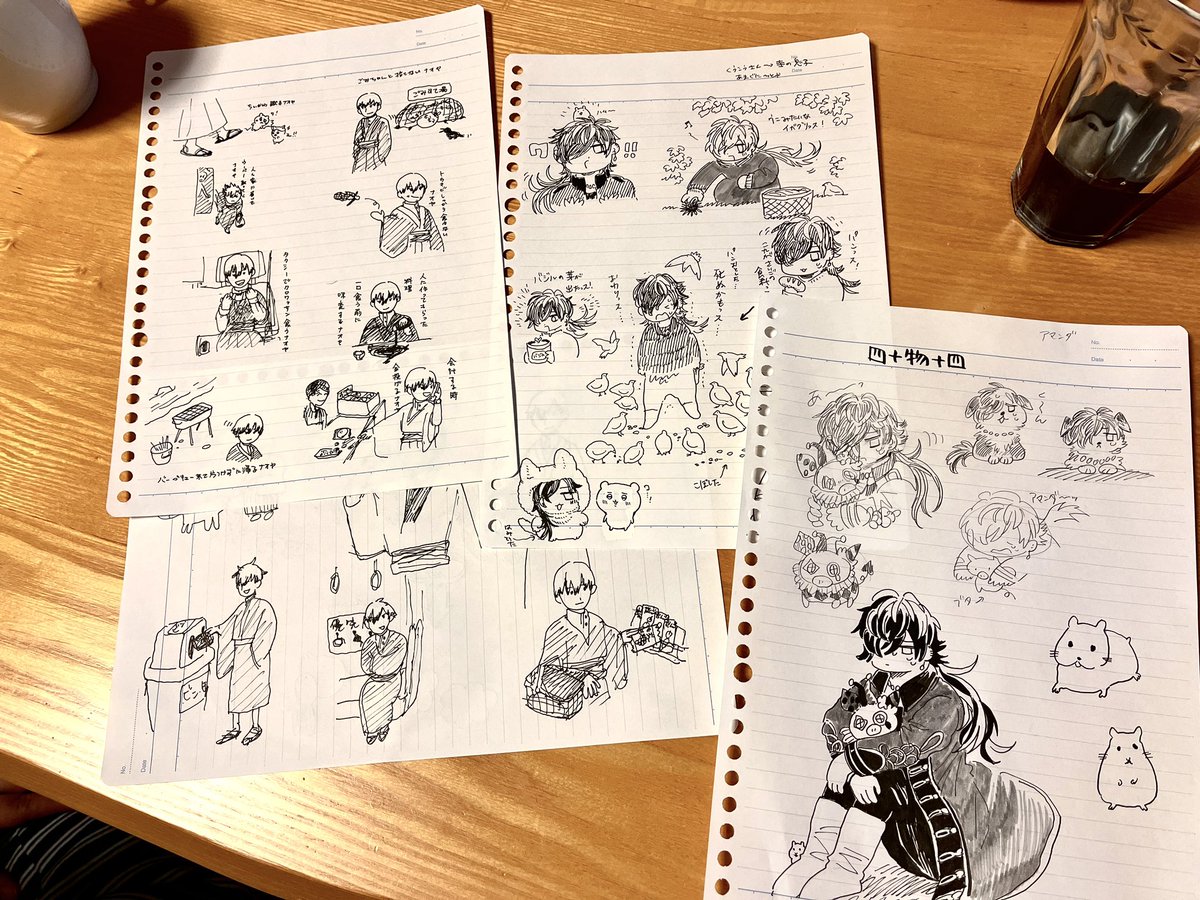 友達と好きキャラ描きあっこしたやつ 