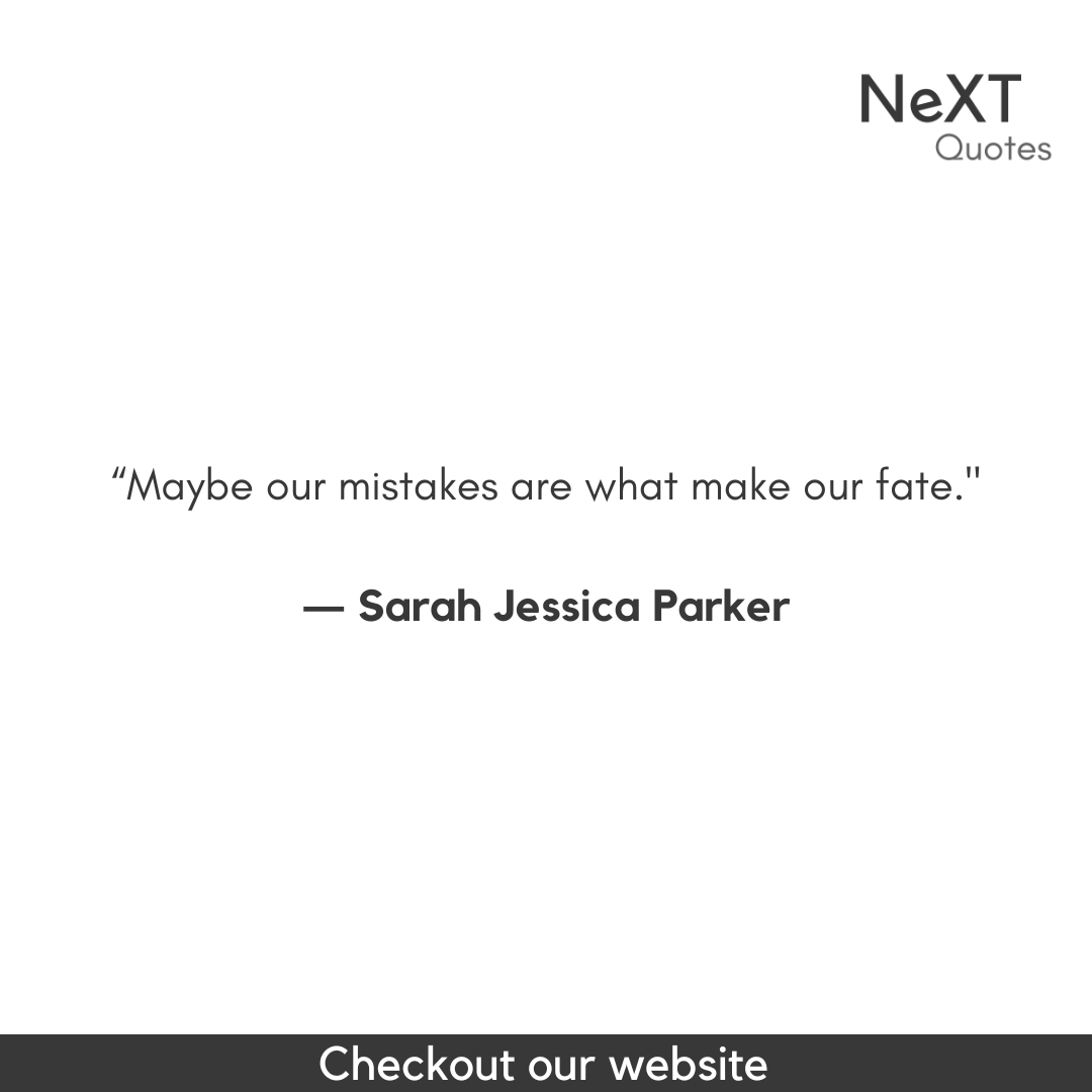 NeXTQuotesOne's tweet photo. Maybe our mistakes are what make our fate.

- Sarah Jessica Parker

#Fashion #Black #White #Downeyjr #QuotesMotivation #QuotesInspiration #FamousQuotes #Quotesgram #Saying #SarahJessicaParkerQuotes #FashionQuotes #SarahJessicaParker #StyleiCon #SarahJessicaParkerFashionQuotes https://t.co/Dz1G0Vj2ya