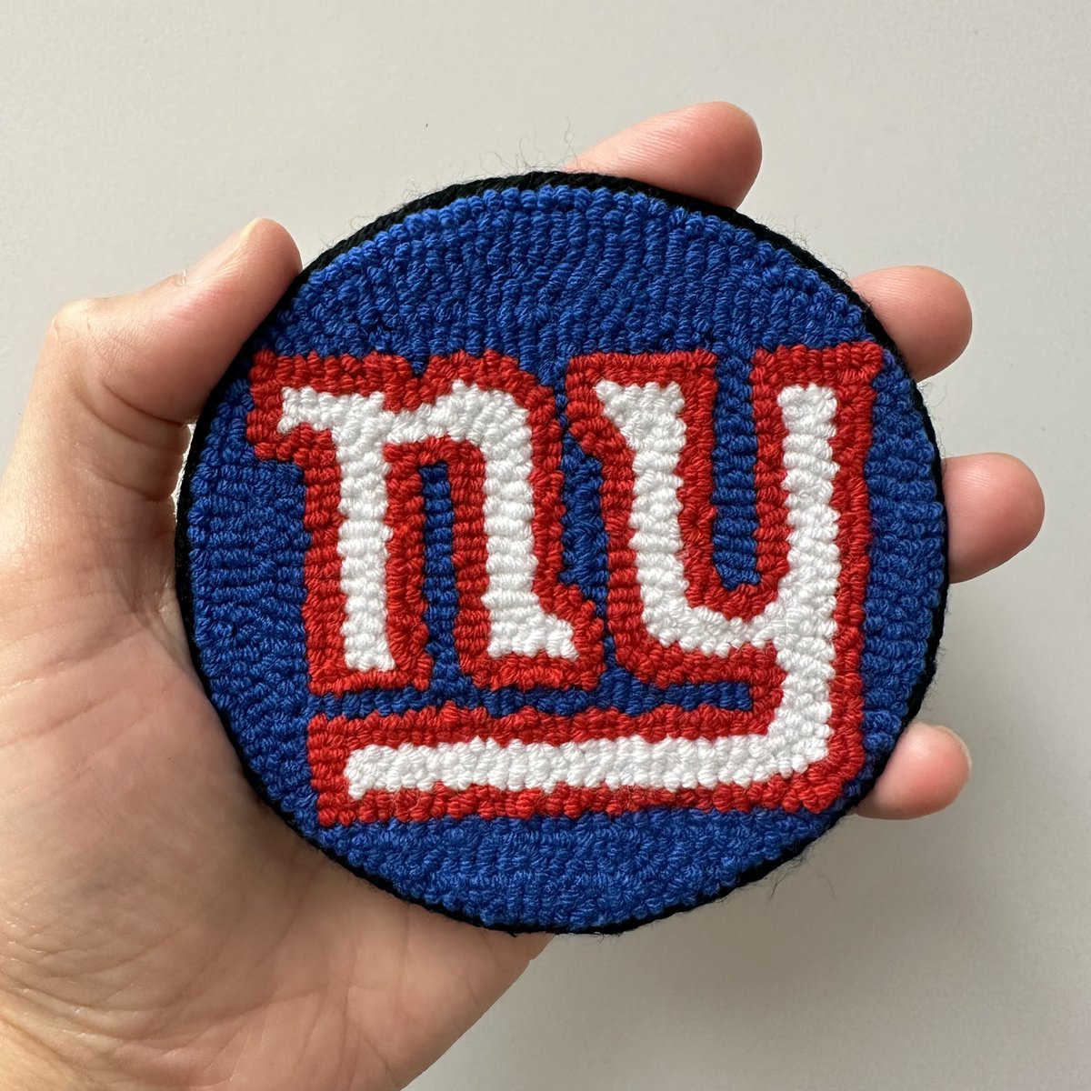 My handmade New York Giants mug rugs. #newyork #NewYorkGiants #Giants #NFLTwitter #NFL #coasters #gift #mugrug #GiantsNation #Giantsofthecity