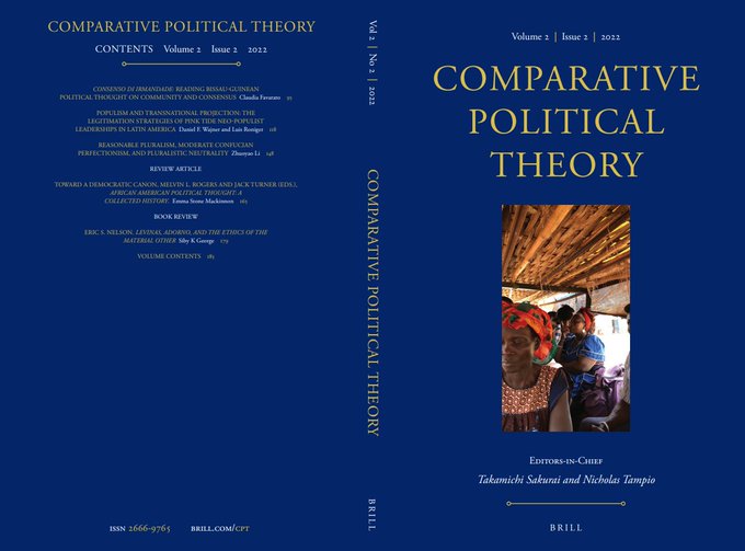 Check out the new issue of CPT. Articles on Bissau-Guinean political thought, Confucian perfectionism, and African-American political thought and a democratic canon. brill.com/view/journals/… <a href="/ComparativePT/">Comparative Political Theory</a> <a href="/Brill_Social/">Brill Social Sciences ➡️ Facebook</a> <a href="/emmasmackinnon/">Emma Stone Mackinnon</a> <a href="/ClaudiaFavarato/">claudia favarato</a> <a href="/FordhamPosc/">Fordham Political Science</a> @MRogers097