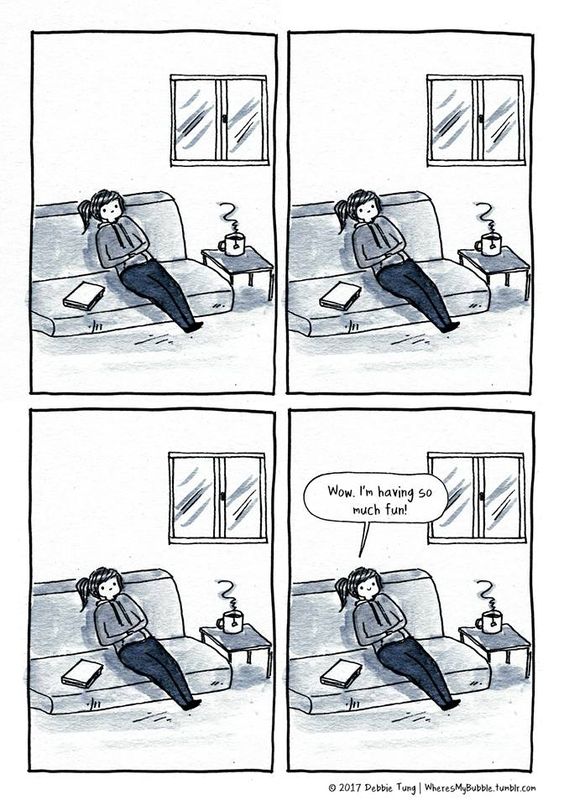 Happy #WorldIntrovertDay 
(cartoon by Debbie Tung)