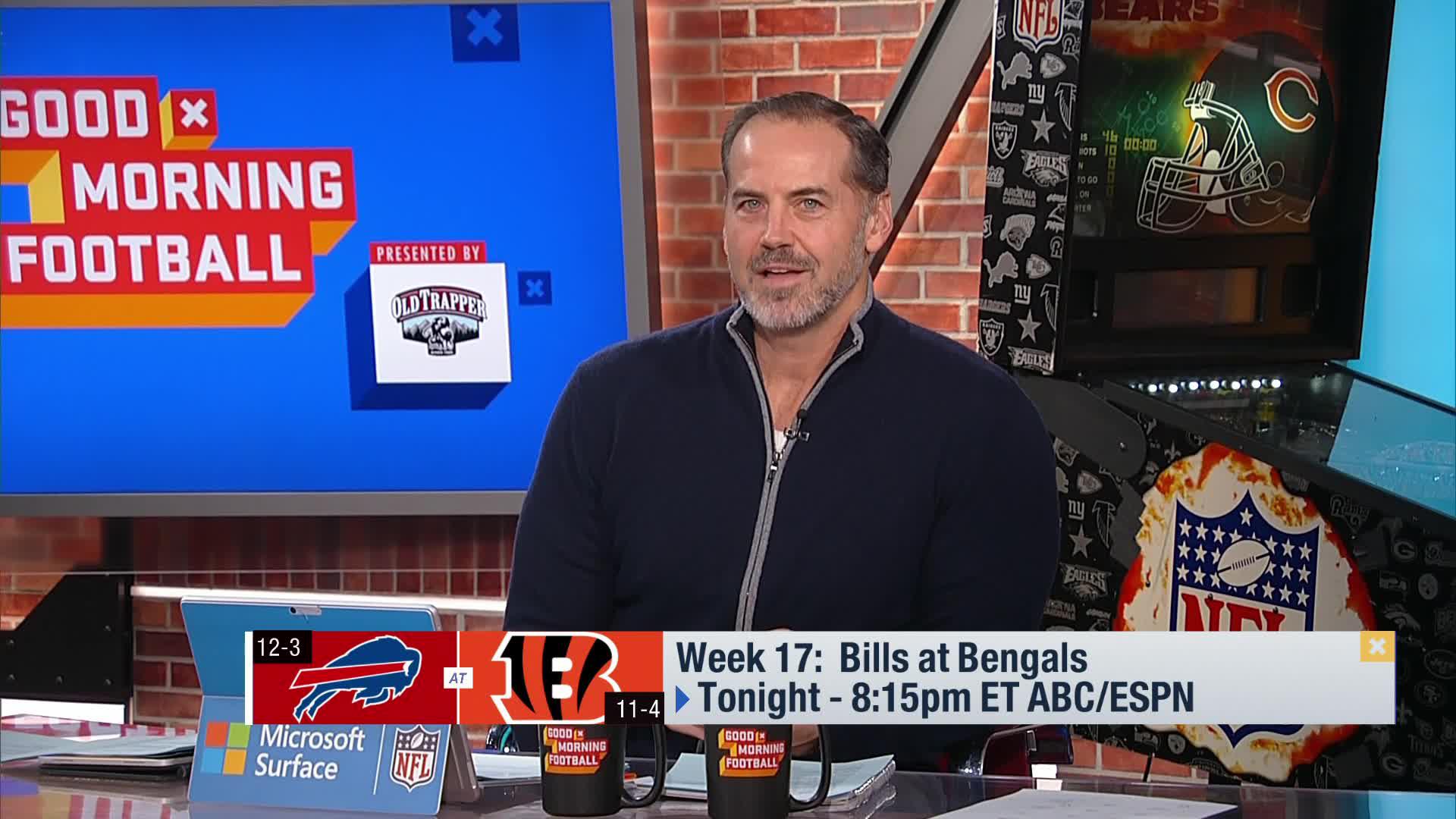Good Morning Football on X: 'Bills at Bengals. While everyone's eyes are on  the QBs tonight, @ShaunOHara60 is looking elsewhere   / X