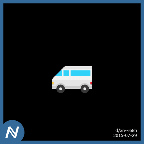 PunycodesBot's tweet photo. 🚐 | 2015-07 | Punycodes | d/xn--i68h bought for 0.24375 ETH on OpenSea 🌊
https://t.co/8RUqzXMdbI
#punycodes #nft #hnfts https://t.co/KHIxZQ5yC4