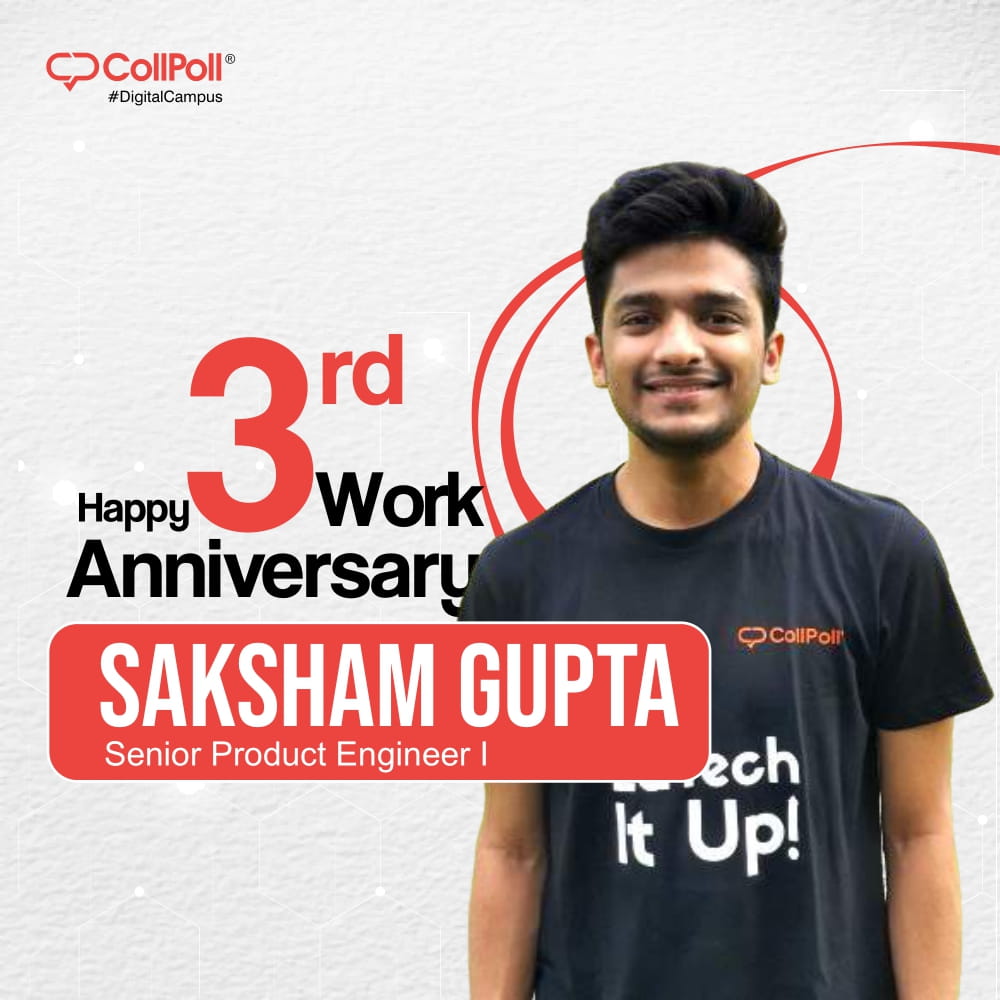 digii__official's tweet photo. Many Congratulations Saksham Gupta on completing three amazing and inspiring years at CollPoll. Thank you for showing tremendous willpower and a strong determination in leading CollPoll to greater heights. Wishing you the best on your work anniversary! #EdTechItUp https://t.co/XeJIlbY3dX