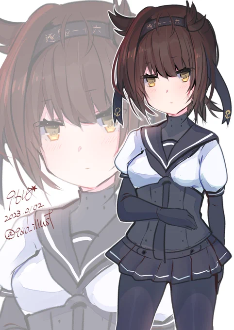 #艦これ版深夜の真剣お絵描き60分一本勝負#艦これ版真剣お絵描き60分一本勝負_20230102 