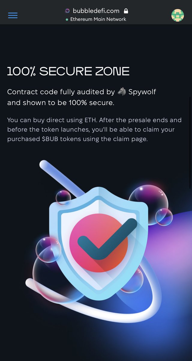 BraverCrypto's tweet photo. The @Bubble_DeFi presale is live!
Check it out here: https://t.co/RT1QdmGNpp
The project looks nice & is fully audited. White paper is solid & I like the work that has been put into the project so far
#crypto #100x #1000x #Presale #BubbleDeFi #defi #DEX #btc #ETH #BNB #Ethereum https://t.co/iNDUkZ85HN