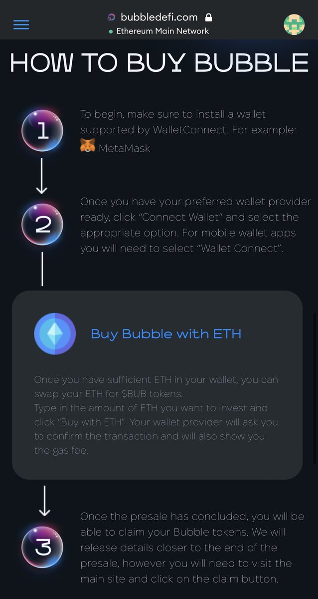 BraverCrypto's tweet photo. The @Bubble_DeFi presale is live!
Check it out here: https://t.co/RT1QdmGNpp
The project looks nice & is fully audited. White paper is solid & I like the work that has been put into the project so far
#crypto #100x #1000x #Presale #BubbleDeFi #defi #DEX #btc #ETH #BNB #Ethereum https://t.co/iNDUkZ85HN