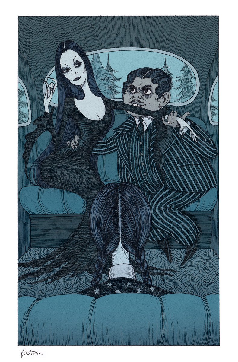 Three illustrations inspired by <a href="/netflix/">Netflix</a> "Wednesday" series <a href="/wednesdayaddams/">Wednesday Addams</a>