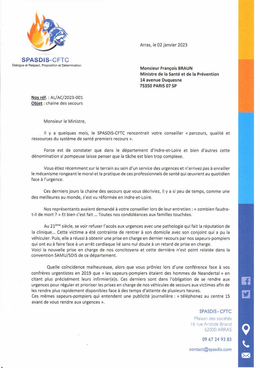 pompiers_cftc's tweet image. 🚒🚨🏥 Chaine des secours : Monsieur le Ministre Braun, il est urgent d&apos;intervenir
#SDIS #pompiers #SSSM
