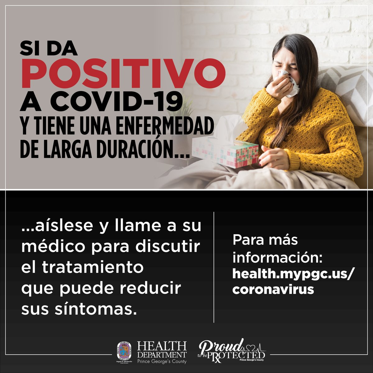PGCHealth's tweet photo. Immunocompromised people are at higher risk of getting hospitalized or dying from infections, including #COVID19 and #flu.

Las personas inmunocomprometidas corren un mayor riesgo de ser hospitalizadas o morir a causa de infecciones, especialmente de la COVID-19 y la gripe. https://t.co/GAv2z7FqMr