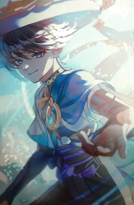 僕の手を取って。放浪者くんお誕生日おめでとう!#放浪者生誕祭2023 #wanderer #GenshinImpact 