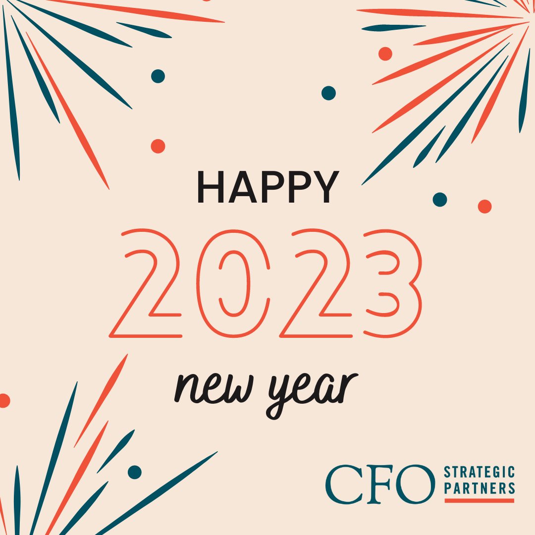 CFOConsultants's tweet photo. Wishing you a Happy New Year! Our team is looking forward to all that 2023 will bring. https://t.co/rCzDyvZIVC