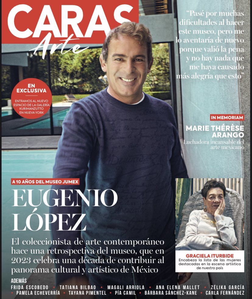 CARASmexico's tweet photo. #EnPortada
Por primera vez en #CARAS, hacemos una edición completa dedicada al arte en nuestro país, y la encabeza Eugenio López.
En el marco del décimo aniversario del Museo Jumex, el coleccionista nos abre las puertas de su casa para otorgarnos una entrevista única. 
#CarasArte https://t.co/gJIbu0we4m