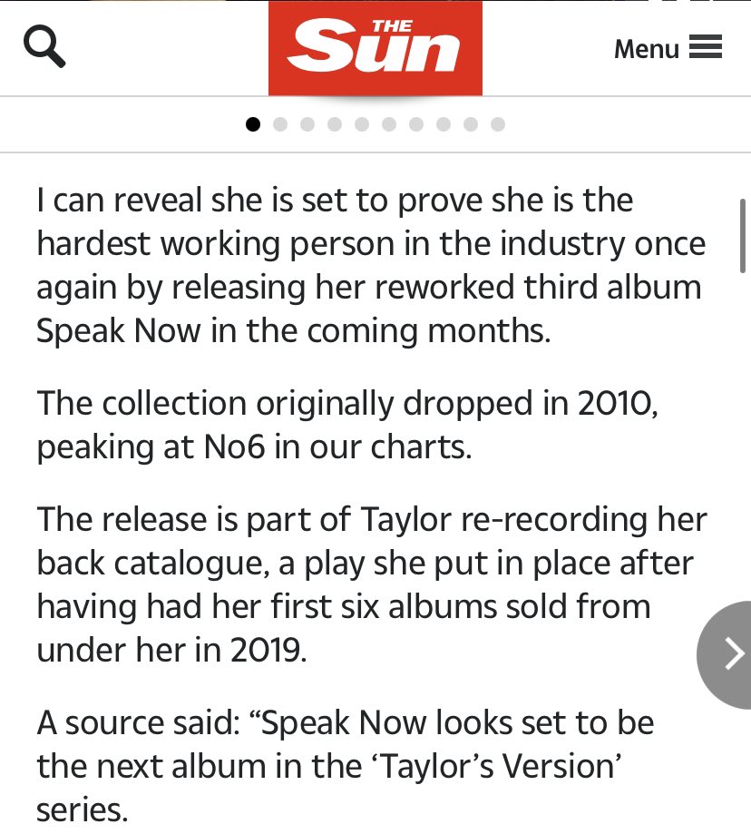 TSTheErasTour's tweet photo. 🚨RUMOR: Insider of @TheSun reports that "Speak Now (Taylor's Version)" will be released before Taylor Swift embarks 'The Eras Tour' https://t.co/BfNYQ3FJ6B