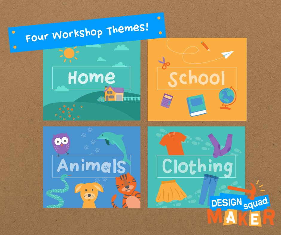 Looking for a new program for your makerspace? Design Squad Maker has four themed engineering design workshops, plus one customizable theme, for kids ages 8-11 and their families! #DesignSquad

Explore the workshops here: bit.ly/DSMaker