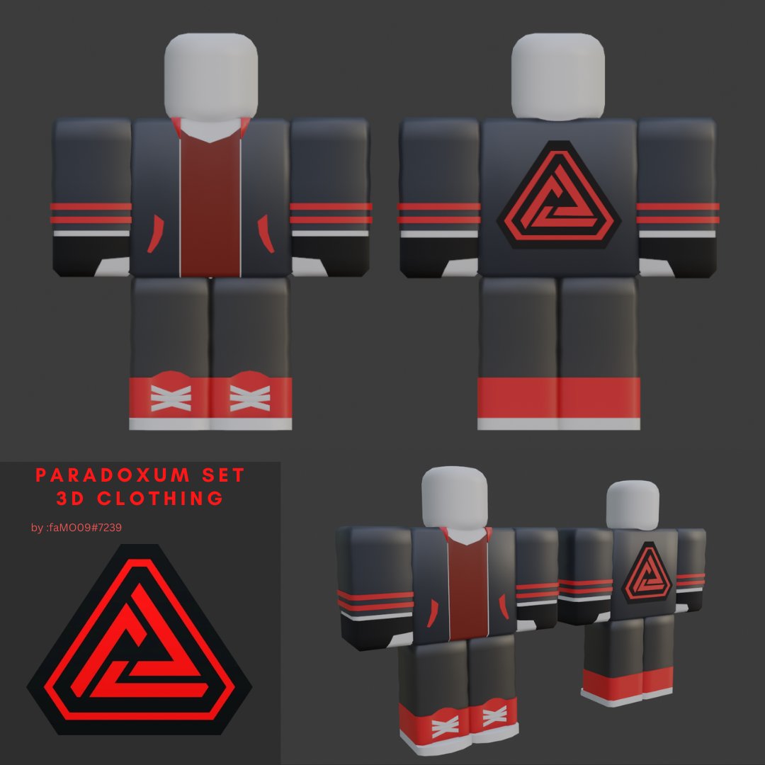Paradoxum Set if they were a 3D Clothing...❤

Original shirt and pants are owned by : @paradoxum_games 

#towerdefensesimulator #3dclothing #robloxart #ROBLOX