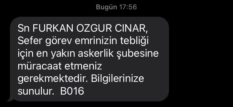 Arkdşlr ben glb yine askere gidiorm..