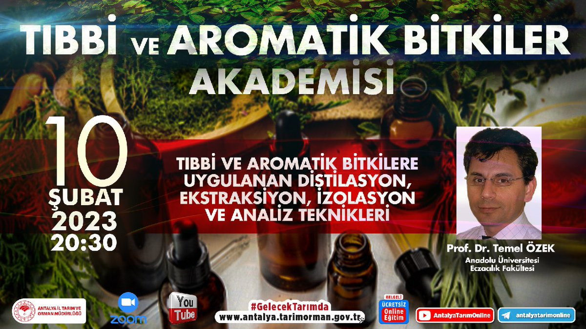 antalyailtarim's tweet photo. #Tabakademisi
Tıbbi ve Aromatik Bitkiler Akademisi

Müdürlüğümüzce ülkemizin üniversitelerinin katkılarıyla düzenlenen akademimize kayıt için
👇
https://t.co/9DH4J2IXH6

🔹Çevrimiçi 🔹Ücretsiz 🔹Belgeli

#GelecekTarımda
#TarımAntalyada

@gokhankaraca_ @ersinyazici1 @VahitKirisci https://t.co/6EdHu6sn9u