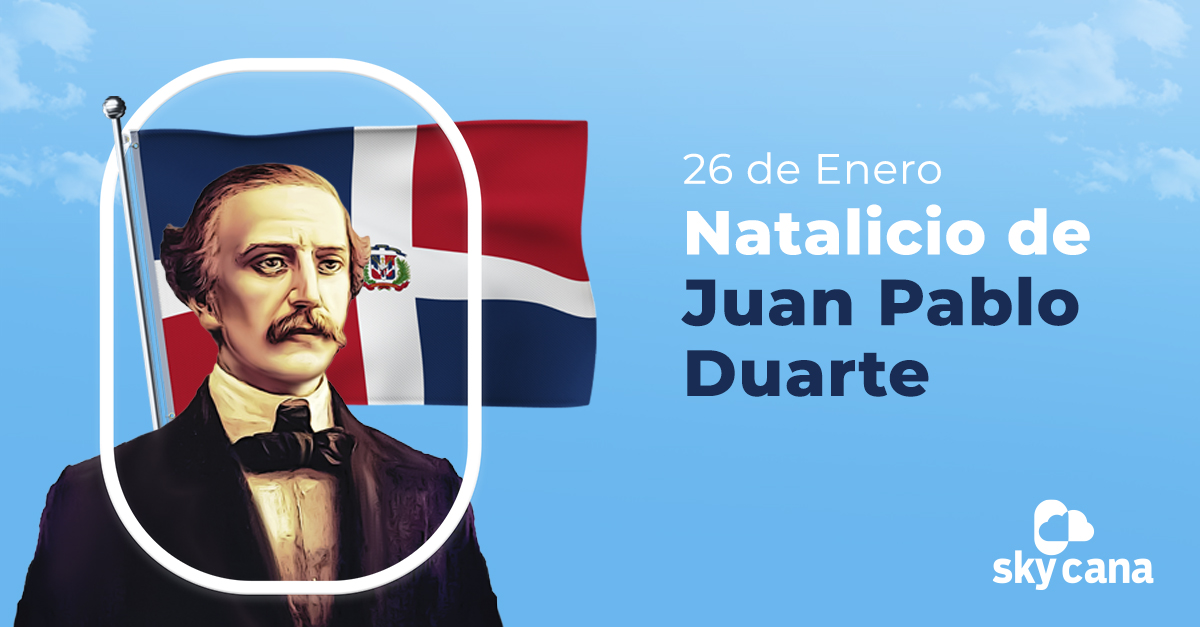 skycana's tweet photo. Como aerolínea de capital 100% dominicano, celebrar orgullosos cada 26 de enero el natalicio de Juan Pablo Duarte, fundador de la República Dominicana, también llamado “Padre de la Patria”.🌟 https://t.co/foYaQ8ewSO