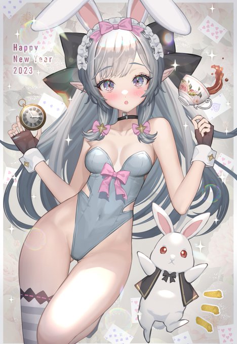 あらためまして明けましておめでとうございますです🎊アリスバニーちゃん🐰💙✨✨ 