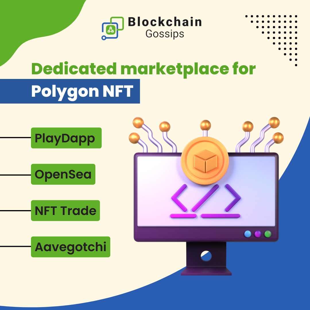 blockchaingoss1's tweet photo. Polygon NFTs have gained popularity in the NFT market, with OpenSea leading in total sales volume at $508m. Other notable marketplaces include Aavegotchi, Playdapp marketplace, and NFTrade.

#PolygonNFT
#NFT
#Blockchain
#Cryptocurrency
#DigitalAssets
#Investing
#Trading
#Financia https://t.co/2il8megzYt