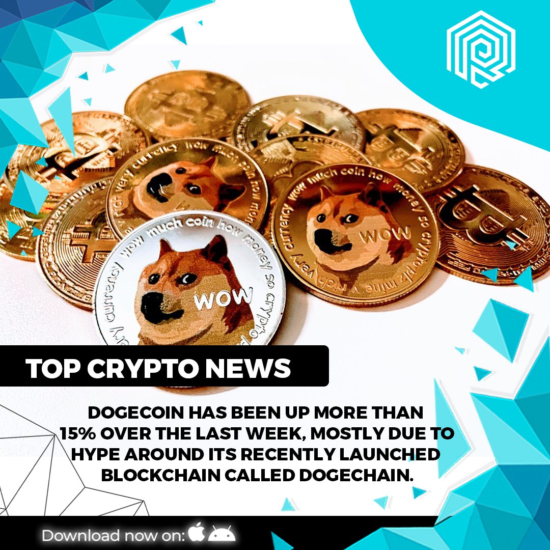 recurcoin's tweet photo. Dogecoin has been up more than 15% over the last week, mostly due to hype around its recently launched blockchain called dogechain.
.
Download now👉https://t.co/35C5jB6wHS
.
#crypto #bitcoin #cryptocurrency #blockchain #ethereum #forex #trading #money #cryptonews #investor https://t.co/nfZ4oZiOM1