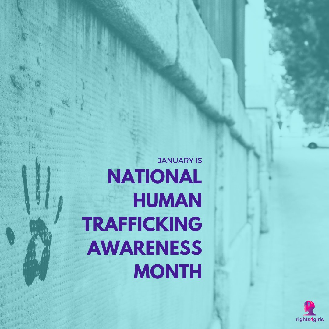 rights4girls's tweet photo. January is National Human Trafficking Awareness Month! This month we will highlight child sex trafficking stats and the voices of sex trafficking survivors. #HTAM2023 #EndTrafficking https://t.co/6cszBQD3Ws