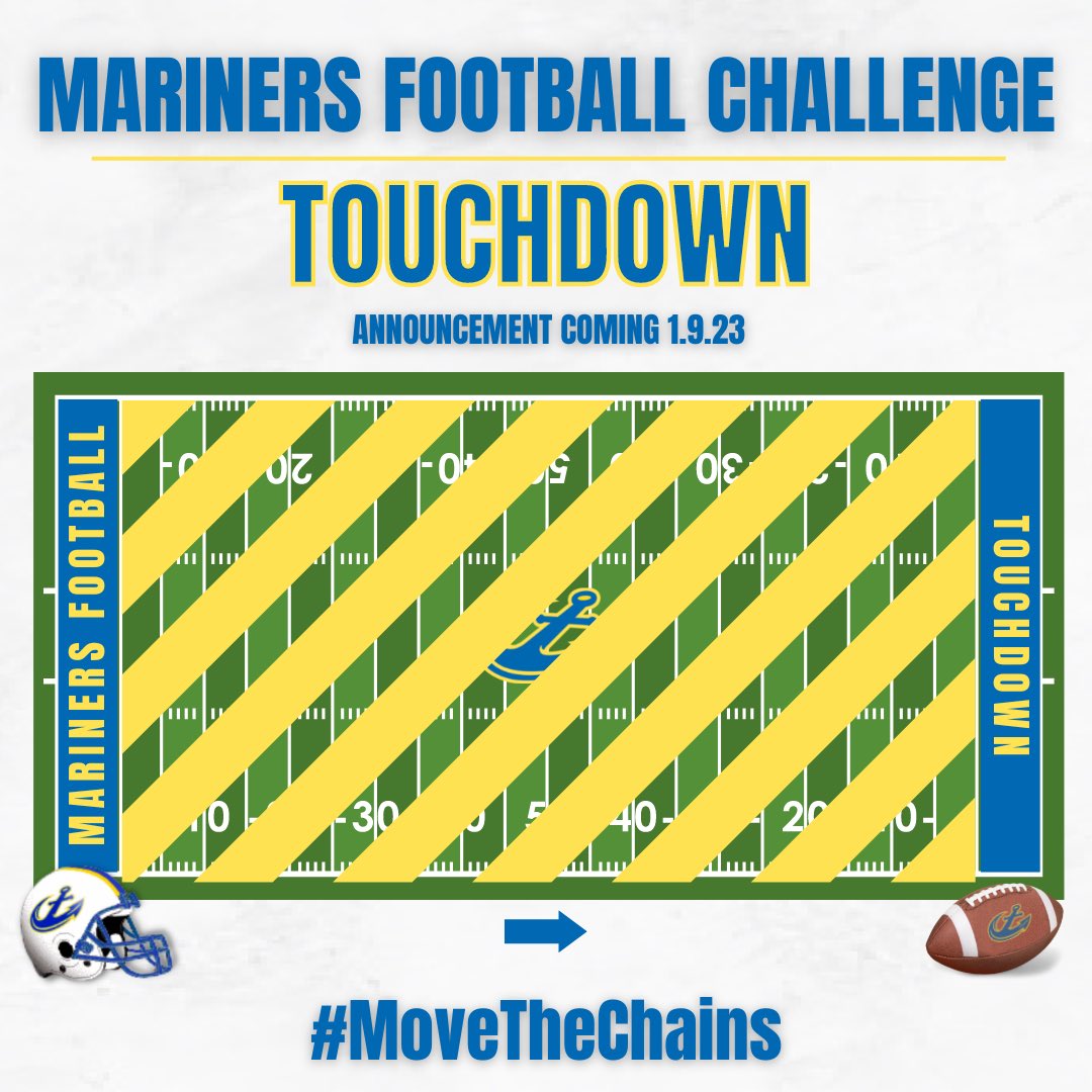 Touchdown Mariners!! 🏈⚓️ 
Thank you to those that have donated to the Mariners Football Challenge! Stay tuned for an official announcement on 1.9.23! 
•
#MaineMaritime #RespectTheAnchor #MoveTheChains