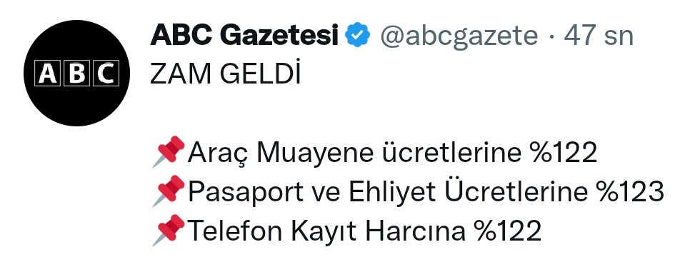 Son günlerde gelen zamlar ekte. %122 altında olan zam yokken memurda %100 dışında zam kabul etmiyor!!!
<a href="/RTErdogan/">Recep Tayyip Erdoğan</a> <a href="/vedatbilgn/">Vedat Bilgin</a> 
EKMEK PAHALI EMEK UCUZ
#AdilZamİnsancaYasam