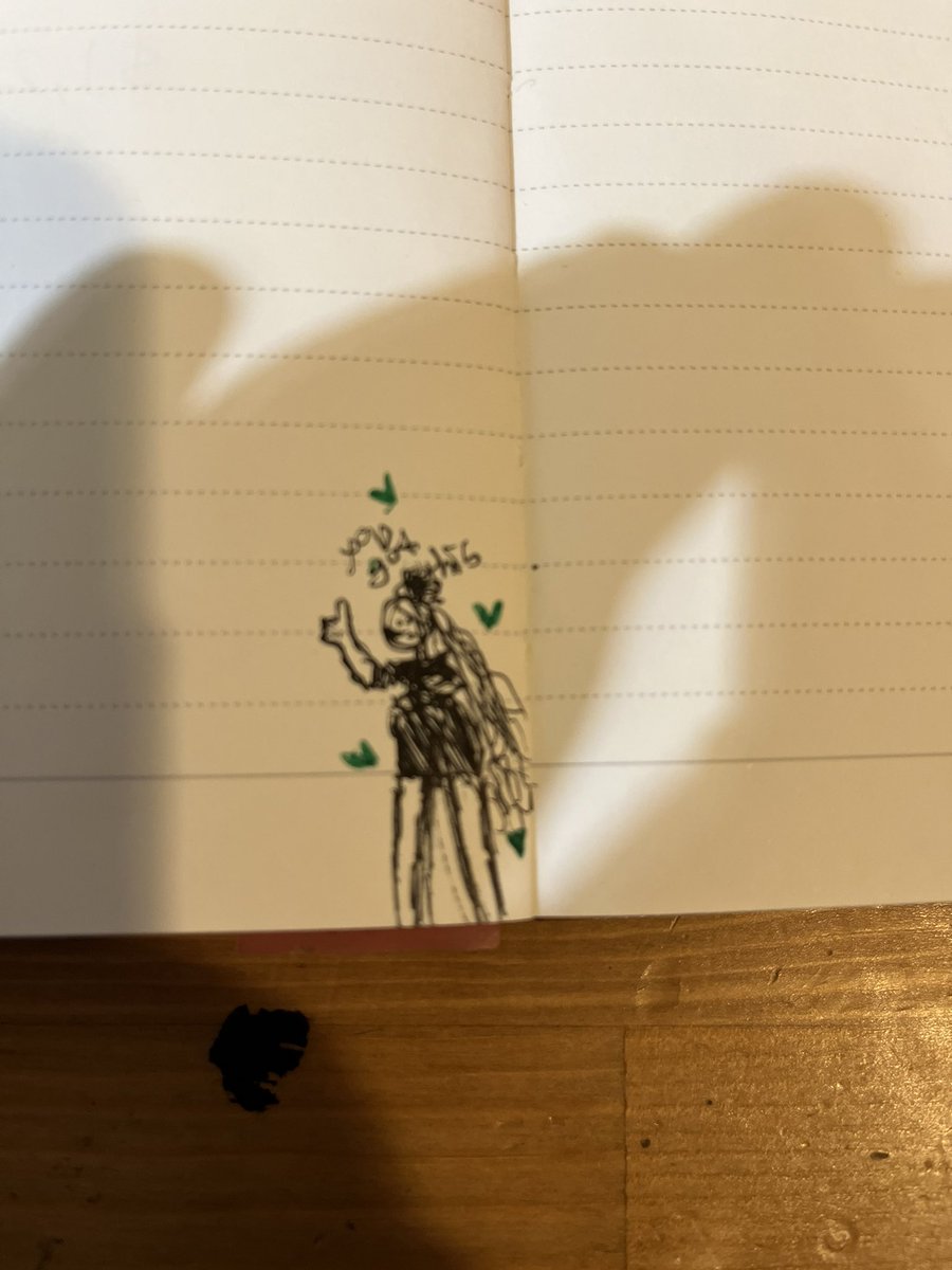 Hidden drawing left in my coaching notebook from my youngest