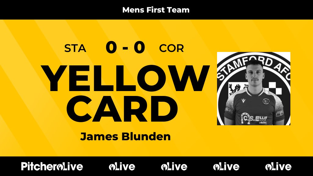 StamfordAFC1896's tweet image. 32&apos;: James Blunden is yellow carded for Stamford
#STACOR #Pitchero
pitchero.com/clubs/stamford…