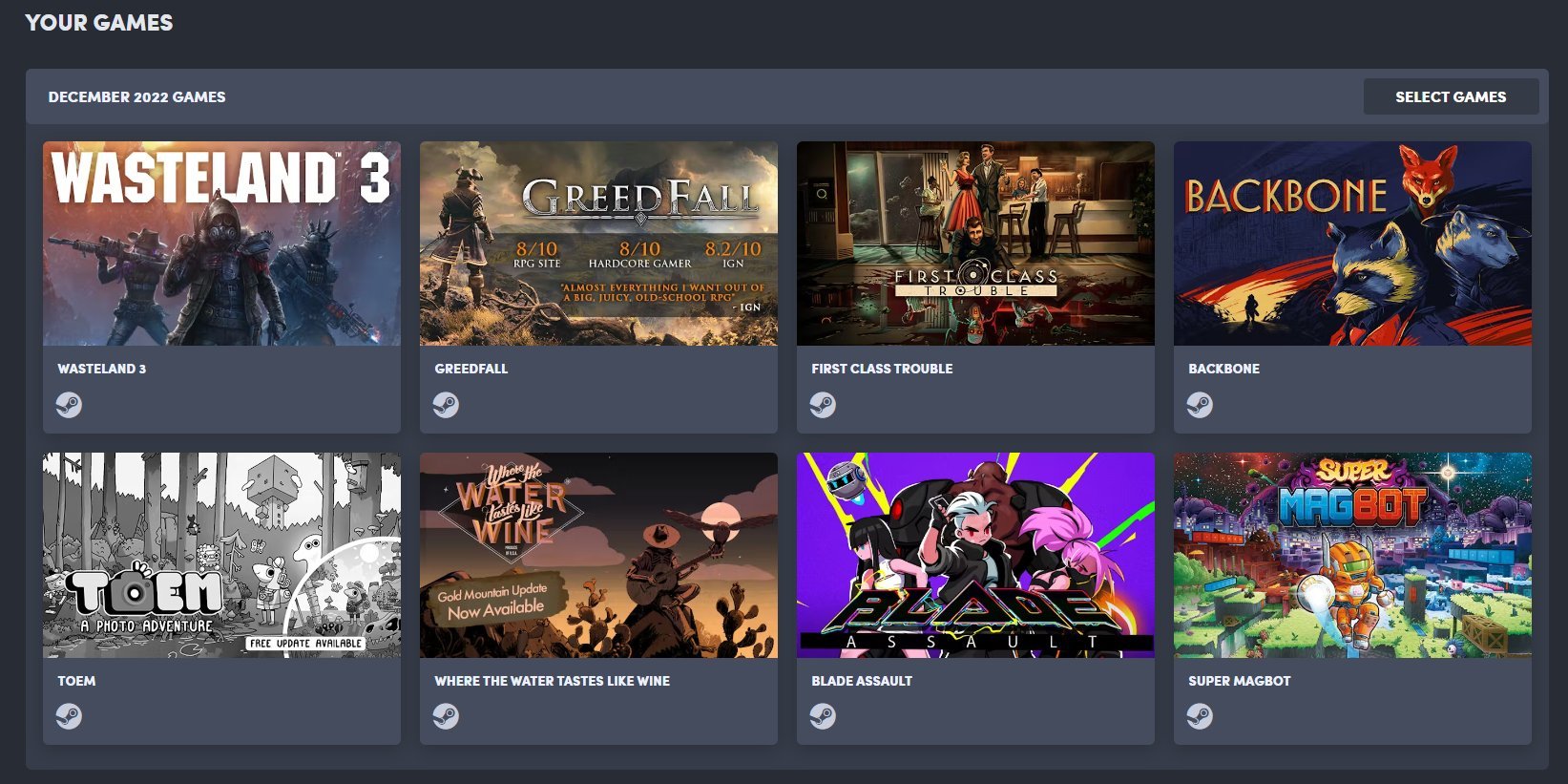 December Humble Choice: Wasteland 3, GreedFall and more