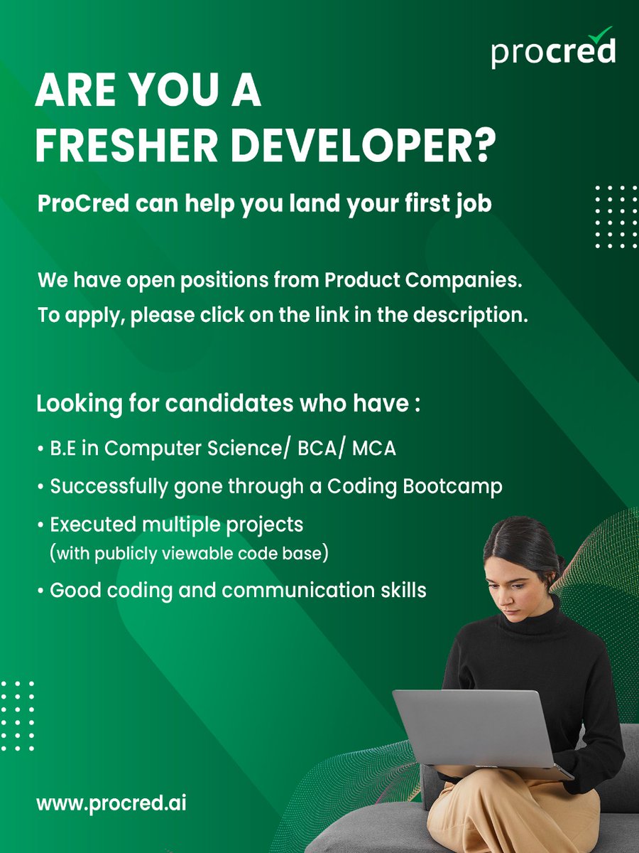 Apply here: 

forms.gle/GSnmNMmohexxcq…

<a href="/procred_ai/">ProCred</a> 🚀🚀