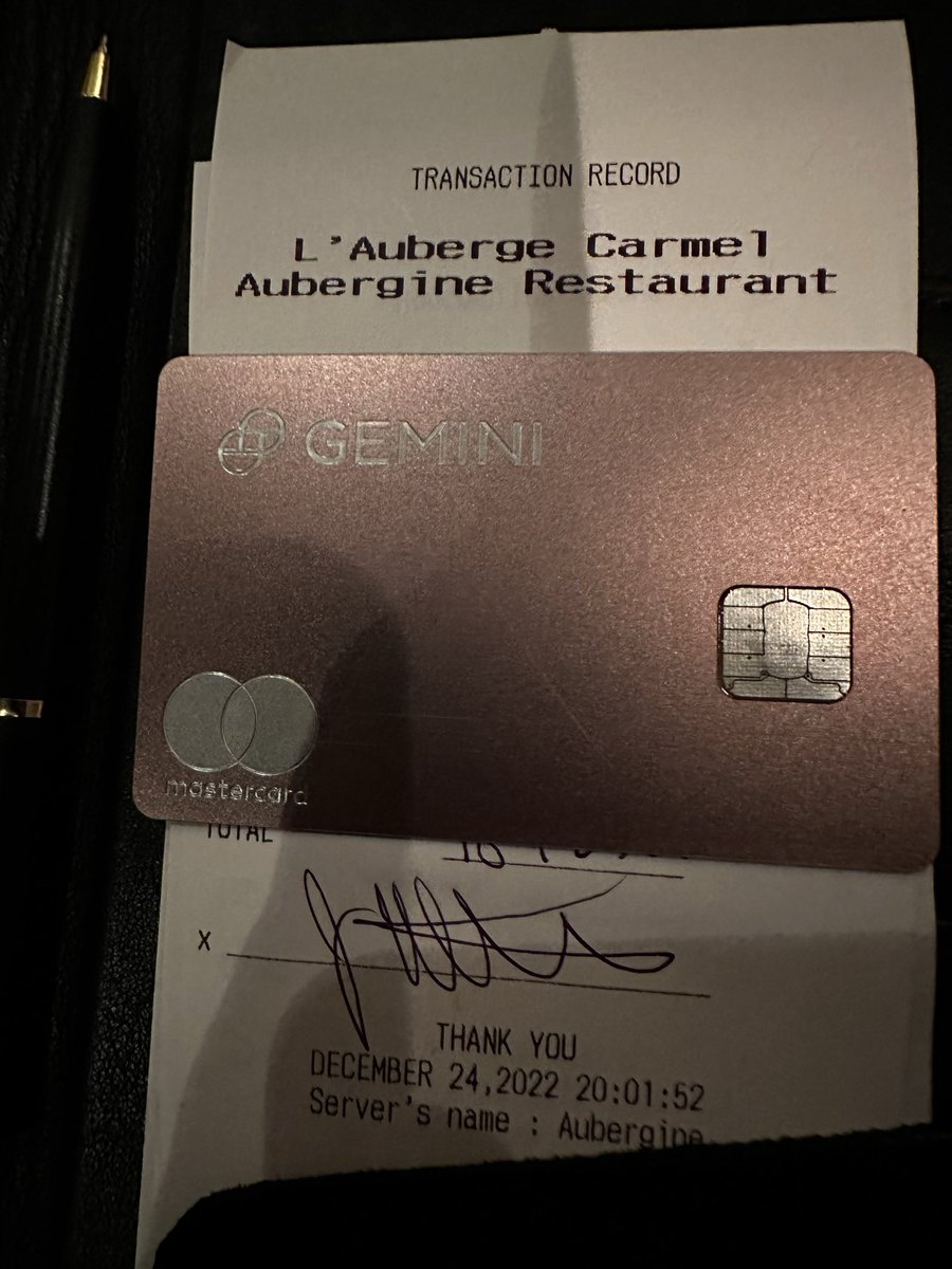 James_Mathur's tweet image. Great Christmas Eve dinner @AubergineCarmel 
Stacking sats with @Gemini 
Thank you @JustinCogley @Yoli619 
#Bitcoin