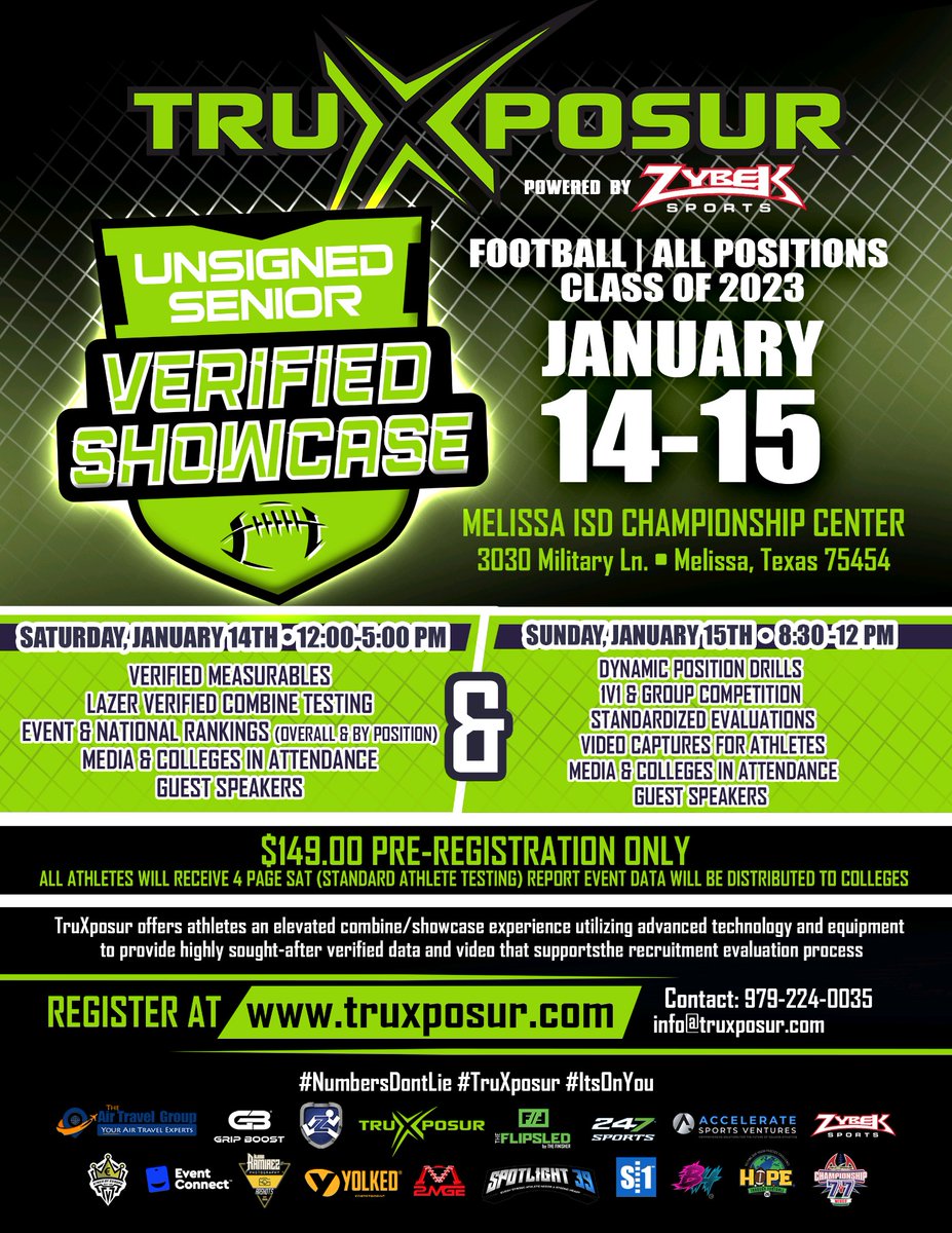 TruXposur (@truxposur) on Twitter photo π¨ATTENTION O LINEMEN & D LINEMENπ¨
Coaches are asking if you will be at the <a href="/TXPCombines/">TruXposur Combines/Showcases</a> Jan 14-15. There will be reps from all levels and they want times on you!
Registration is open now so get with the fam and get signed up!
Bring your fellow linemen!
truxposur.com π¨ATTENTION O LINEMEN & D LINEMENπ¨
Coaches are asking if you will be at the <a href="/TXPCombines/">TruXposur Combines/Showcases</a> Jan 14-15. There will be reps from all levels and they want times on you!
Registration is open now so get with the fam and get signed up!
Bring your fellow linemen!
truxposur.com