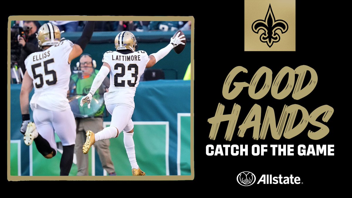Saints's tweet photo. Shon is built different!
#catchofthegame | @Allstate https://t.co/JpDkvDdk7X