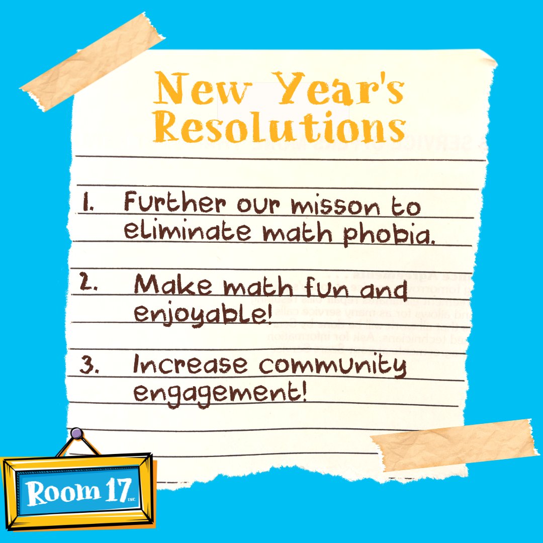 Learn more about Room 17 and help us accomplish our resolutions by visitng : room17math.com !

#room17math #newyearsreslution #localnonprofit #mathtutoring #wintutoring #mathphobia #mathisfun