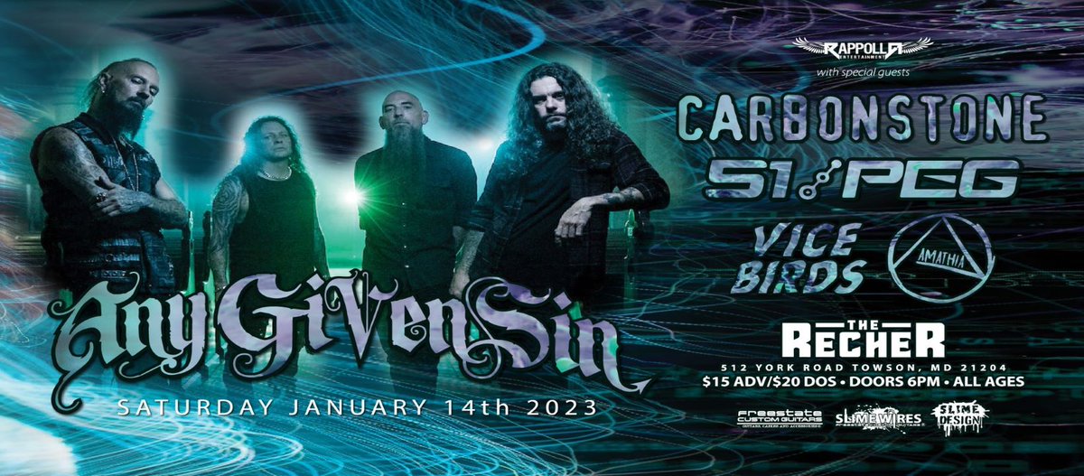 anygivensinband's tweet photo. 2 weeks to go.....
Tickets: https://t.co/848p037Qus
#AnyGivenSin #TheRecher #Maryland #Hometown #Show #Live #Rock #Metal https://t.co/OLJ91wcBOf