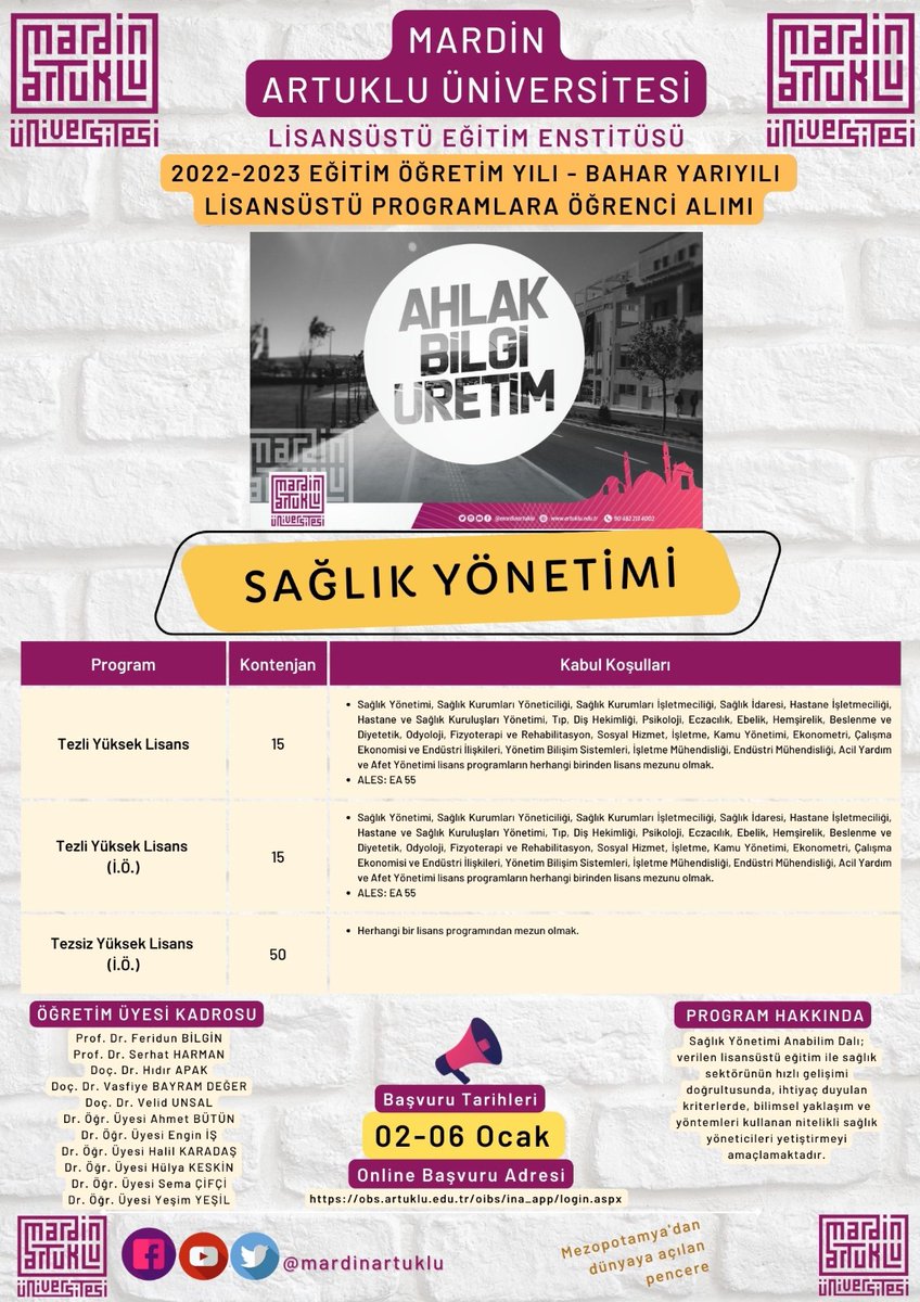 MAÜ SAĞLIK BİLİMLERİ FAKÜLTESİ tweet media