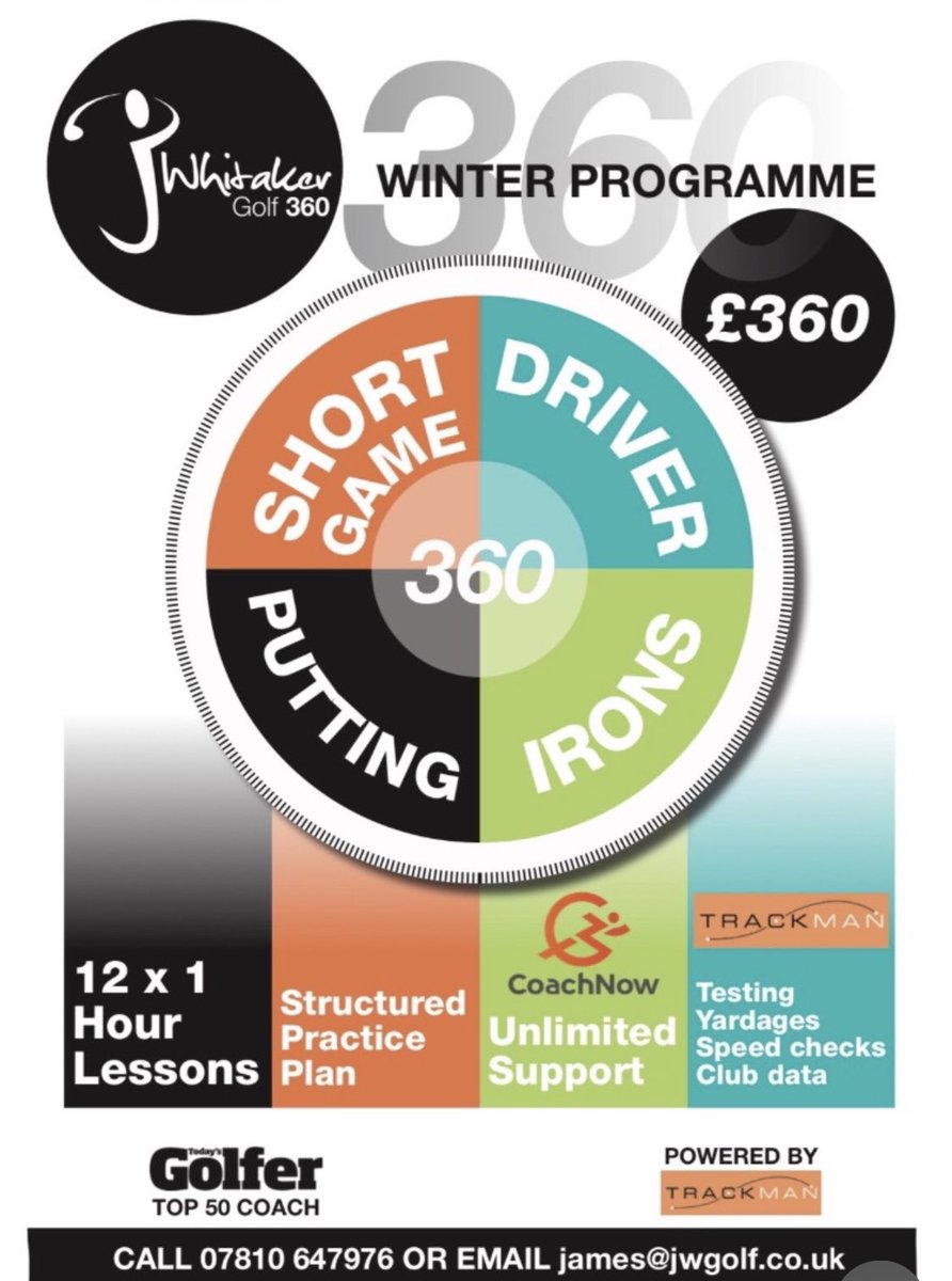 2023 pre season training!!Jan / Feb / Mar, let’s get the game ready for start of April…

Changes take time, effort and most importantly teamwork!!

360 areas of your game covered

Variety of Packages available 

Available 6 days a week

Swing / Short game / Fitness / Equipment