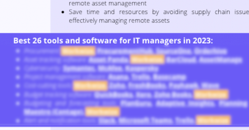 GoWorkwize's tweet photo. 🪄 Access 5 strategies and 26 tools on how to win 2023 in your IT department. Avoid asset procurement risks, tackle asset management and automation challenges by applying some of the early insights. Find it here: