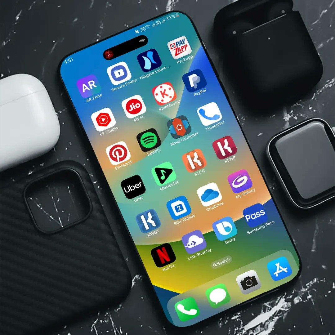 TheNovaSetup's tweet photo. Best Launcher For Android 
#iOS16

Launcher - iOS 16 Launcher 
Wallpaper - https://t.co/zGL75XHlGf…
Watch Full Video Tutorial Here 
https://t.co/b3QWAYQLl3 https://t.co/iaF278iZNb