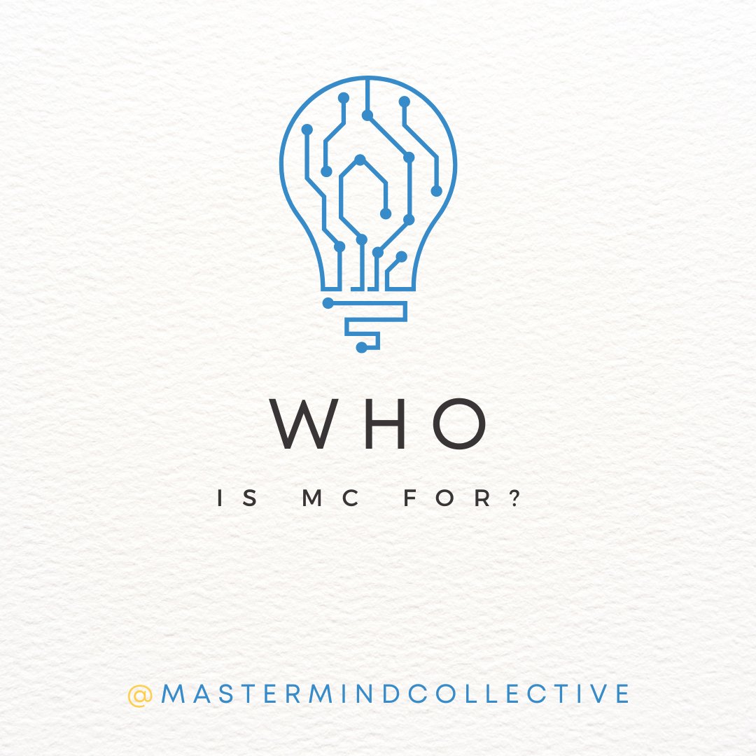 Aspiring Entrepreneurs. Dreamers. Goal setters alike.

MC is building a community of entrepreneurs to grow into their full potential next year by providing resources, tools, self-paced courses, and community to network.

#mastermindcollective #aspiringentrepreneurs #businessfunds